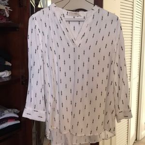 White patterned blouse size L